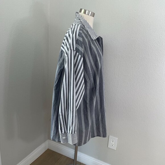 Madewell Womens Plus 3X Oversized Button Up Shirt The Signature Poplin Oversized - Picture 5 of 13